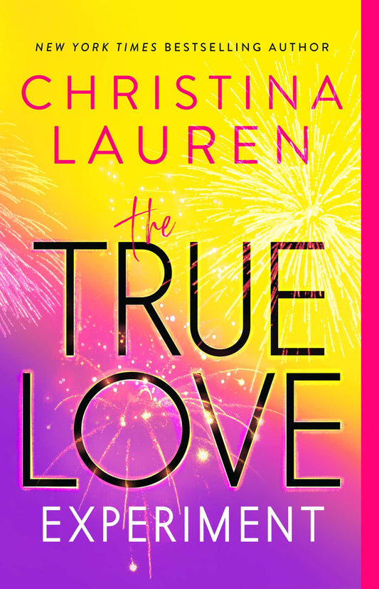 Book cover of 'The True Love Experiment' by Christina Lauren with colorful design and author's name.